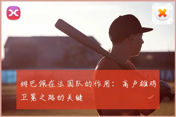 姆巴佩在法国队的作用：高卢雄鸡卫冕之路的关键